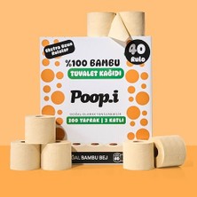 Ceylan Adam %100 Bambu "extra Uzun Rulo" 40 Tuvalet Kağıdı Naked Doğal Bej