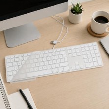 Ceylan Adam Magic Keyboard A1243 Uyumlu Klavye Koruyucu Türkçe Q Baskılı Us Uk Ingilizce Enter Tipi Uyumlu Ince Mat Tpu Silikon Kaplama Kolay Tak Çıkar Yıkanabilir Şeffaf
