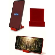 Ceylan Adam Mini Masa Üstü Cep Telefonu Tablet Tutucu Tutacağı Standı US-T004 4 4 * 4 * 4 cm (Kırmızı)