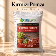 Plant Home Power Mix Kırmızı Pomza 10 Litre (5-15 Mm) – Bitki Toprağı Drenaj Taşı | Saksı, Peyzaj ve Bahçe Kullanımı |