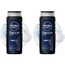Ceylan Adam Erkek Deep Dimension Duş Jeli 500 Ml, Derinlemesine Temizlik, Bakımlı Cilt, Vücut, Yüz ve Saç Için, Ferah Koku, Aktif Karbon (2 Paketi)