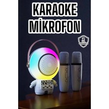 Uslucan Alışveriş Çift Mikrofonlu Karaoke Mikrofon Bluetooth Bağlantılı Dijital Göstergeli