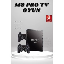 Uslucan Alışveriş M8 Pro Mini 2.4g 10K Ultra Hd 64 GB Tv Box Android Tv Game Box  2 Adet Oyun Konsolu