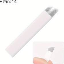 Ceylan Adam Kalıcı Makyaj Fırçası, 14CF Kıl Tekniği Microblading, 0.25 mm Iğne, 10 Adet