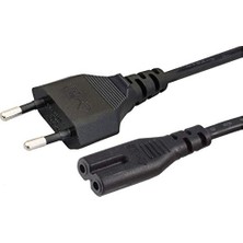 Ceylan Adam Güç Kablosu, Avrupa Ab 2- Yuvalı Yazıcı, Kablosu, Polarize Olmayan (IEC-320-C7 - Cee 7/16) Avrupa Seyahati Için Tv, Yazıcı, Şarj Cihazları, Ps4 Oyun Konsolu ve Daha Fazlası ile Çalışır