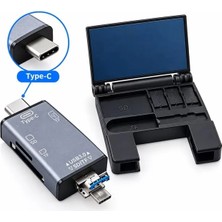 Aslanoğlu Store Powermaster PM-39094 7in1 Çok Fonksiyonlu USB 3.0 Type-C Lightning Sd/tf Kart Okuyucu Adaptör