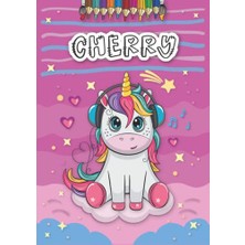 Ceylan Adam Cherry: Personalized Coloring Book For, Theme: Unicorn, Birthday Gift Girl, Daughter..., 25 Designs With Name, Large Size A4 (Ca. 8.5 x 11 Inches), Ages: 4-8