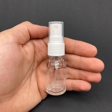 Ceylan Adam Şişe; 10 ml Şeffaf Cam Beyaz Spreyli, 10 cc Şeffaf Spreyli Boş Şişe x 6 Adet