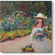 Ceylan Adam Claude Monet, Jeune Fille Dans Le Jardin De Giverny Tablosu 30 x 30