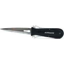 Ceylan Adam Attack Dalış Bıçağı; Kakıçlı, 11 Cm, Siyah, 304SS Çelik