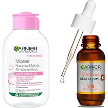 Ceylan Adam Micellar Kusursuz Makyaj Temizleme Suyu 100 ml & C Vitamini Süper Aydınlatıcı Gece Serumu 30 ml Cilt Bakım Seti