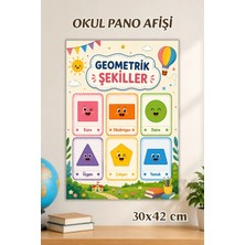 Metranya Geometrik Şekiller Afişi, Ilkokul Eğitici Afiş, Sınıf Panosu Için Eğitici Posterler, Sınıf Panoları Konsept Hediye Matematik Türkçe Hayat Bilgisi Posterleri, Okul Öncesi Eğitim Afiş Seti