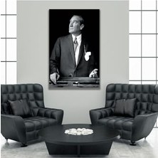Ceylan Adam Gaagart Tekli Dikey Kanvas Ofis Tablosu Yukarı Bakan Atatürk Portresi 50 x 70 GARTNM7047