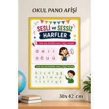 Metranya Sesli ve Sessiz Harfler Afişi, Ilkokul Eğitici Afiş, Sınıf Panosu Için Eğitici Posterler, Sınıf Panoları Konsept Hediye Matematik Türkçe Hayat Bilgisi Posterleri, Okul Öncesi Eğitim Afiş Seti