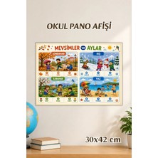 Metranya Mevsimler ve Aylar Afişi, Sınıf Panosu Için Eğitici Posterler, Sınıf Panoları Konsept Hediye Matematik Türkçe Hayat Bilgisi Posterleri, Okul Öncesi Eğitim Afiş Seti