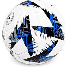 Ceylan Adam Aksu Futbol Topu Dikişli Tpu Deri 5 Numara 380 G 32 Panel (Mavi-Siyah-Beyaz)
