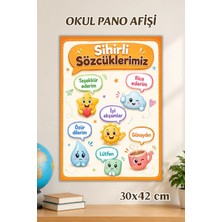 Metranya Sihirli Sözcükler Afişi, Ilkokul Eğitici Afiş, Sınıf Panosu Için Eğitici Posterler, Sınıf Panoları Konsept Hediye Matematik Türkçe Hayat Bilgisi Posterleri, Okul Öncesi Eğitim Afiş Seti