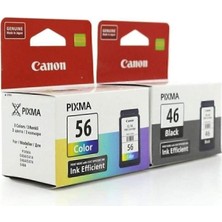 Canon Pg-46 Renkli + cl 56 Siyah 2li Kartuş Seti