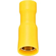 Sh Ticaret Powermaster PM-39074 4-6mm2 Kesit 25X8X7MM Soket Sarı Izoleli Kablo Pabucu (100'LÜ Paket)