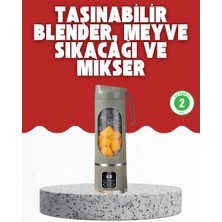 Novis Liora Tip-C Şarjlı 12 Bıçaklı Blender – Taşınabilir Şarjlı Meyve Sıkacağı