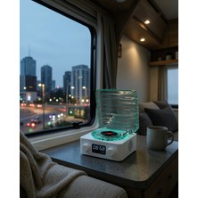 Novis Liora Gece Lambalı Bluetooth Hoparlör Saatli Model Uuczzzgramafonspeaker-29