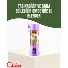 Novis Liora USB Şarjlı Portatif Blender 380ML Çelik 304 Bıçaklı Mobil Smoothie Maker
