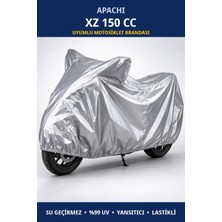 Trobus Apachi Xz 150 cc Uyumlu Motosiklet Brandası - Su Geçirmez, %99 Uv Korumalı, Yansıtıcı, Lastikli