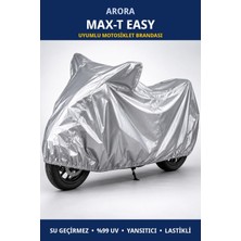 Trobus Arora Max-T Easy Uyumlu Motosiklet Brandası - Su Geçirmez, %99 Uv Korumalı, Yansıtıcı, Lastikli