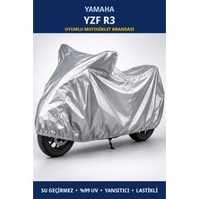 Trobus Yamaha Yzf R3 Uyumlu Motosiklet Brandası - Su Geçirmez, %99 Uv Korumalı, Yansıtıcı, Lastikli
