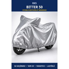 Trobus Rks Bitter 50 Uyumlu Motosiklet Brandası - Su Geçirmez, %99 Uv Korumalı, Yansıtıcı, Lastikli