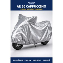 Trobus Arora Ar 50 Cappuccino Uyumlu Motosiklet Brandası - Su Geçirmez, %99 Uv Korumalı, Yansıtıcı, Lastikli