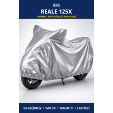Trobus Rks Reale 125X Uyumlu Motosiklet Brandası - Su Geçirmez, %99 Uv Korumalı, Yansıtıcı, Lastikli