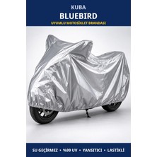 Trobus Kuba Bluebird Uyumlu Motosiklet Brandası - Su Geçirmez, %99 Uv Korumalı, Yansıtıcı, Lastikli