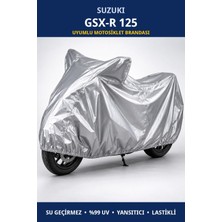 Trobus Suzuki Gsx-R 125 Uyumlu Motosiklet Brandası - Su Geçirmez, %99 Uv Korumalı, Yansıtıcı, Lastikli