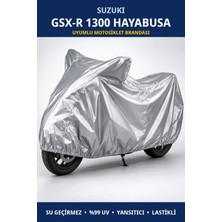 Trobus Suzuki Gsx-R 1300 Hayabusa Uyumlu Motosiklet Brandası - Su Geçirmez, %99 Uv Korumalı, Yansıtıcı, Lastikli