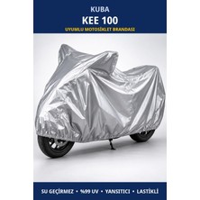 Trobus Kuba Kee 100 Uyumlu Motosiklet Brandası - Su Geçirmez, %99 Uv Korumalı, Yansıtıcı, Lastikli