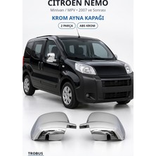 Trobus Citroen Nemo 2007 ve Sonrası Uyumlu Krom Ayna Kapağı 2 Parça Abs Krom