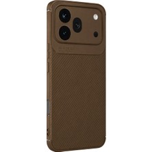 Ls Huawei Honor 600 Pro Auto Karbon Kapak - Kahverengi