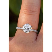 Crystal Diamond Zirconia 0.99 Karat Tektaş Yüzük