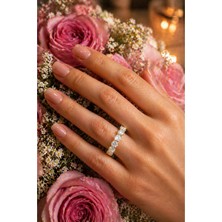 Crystal Diamond Zirconia 14 Ayar Altın Kaplama 2 Karat Tamtur Yüzük