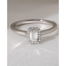 Crystal Diamond Zirconia 0.75 Karat Baget Yüzük