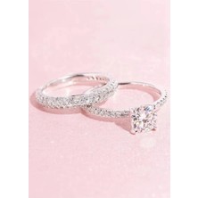 Crystal Diamond Zirconia Tektaş ve Tamtur Yüzük