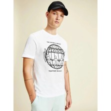 Tommy Hilfiger %100 Pamuk Dünya Barışı Logolu One Planet Erkek Tshirt