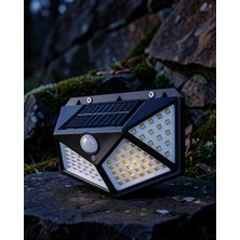 Fiberliz 100 LED Güneş Enerjili Hareket Algılamalı Dış Mekan Lambası XUUCZZZYX100LAMBA-2