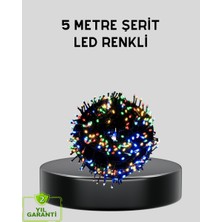 Fiberliz 5 Metre 50’li LED Işık – Siyah Kablolu, Çok Fonksiyonlu, Iç ve Dış Mekan Kullanımı