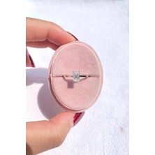 Crystal Diamond Zirconia 0.98 Karat Baget Tektaş Yüzük