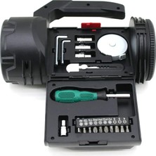 Ls 2in1 19PCS = Tamir - Hırdavat Seti El Fener - Projektör LED + Cob USB - Type-C - Pil Şarjlı HS-310