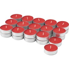 IKEA 30'lu Zencefilli Kurabiye Kokulu Kırmızı Tealight Mum Ø3,8 Cm, 3,5 Saat Yanma Süresi