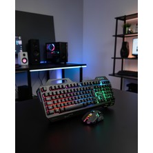 Mrt Teknik Mekanik Klavye Mouse Set LED Aydınlatmalı XUCZPG8018KLAVYEEEEE-5