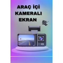 Mrt Teknik 1080P 3 Lensli Wifi Araç Içi Kameralı Ekran Dvr Kaydedici Gece Görüşlü